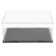 LazaraToy 2pcs Clear Acrylic Display Show Case Box Perspex Dustproof Protection for Figures Diecast Vehicle Car Doll Model Figurine Collection