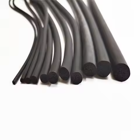 Length 10M&20M Diameter2 4 6 8 10mm Round EPDM Rubber Foaming Sealing Strip O Type Penetrating Car D