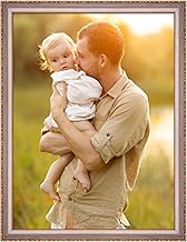 18x24 Frame Champagne Gold, Elegant Ornate 24x18 Picture Frame with Floral Trim, for 18 x 24inch Gal