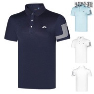 J.l Summer golf Jersey Men's Quick-Drying Sports Half-Sleeve POLO Shirt Non-Iron T-Shirt Breathable golf All-Match Trendy