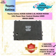 Toyota Estima ACR30 ACR40 2.4L MCR30 MCR40 3.0L Power Door Control Module USED 85918-28090