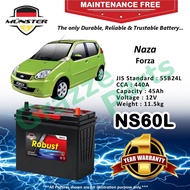 Münster Robust MF CMF NS60L | 55B24L (45AH) Car Battery Bateri Kereta for Naza Forza