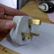 3-pin AC plug or Grounded AC plug WhiteBroco 7110-55