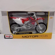 Diecast Miniature Dirt Bike Honda CRF450R Maisto 1:12 motorcross