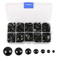 4-10mm Black Eyes Round Flat Plastic Doll Eyes For Teddy Bear Soft Toy Animal Doll Amigurumi DIY Acc