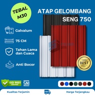 Atap Seng Gelombang Galvalum Lebar 750mm Tebal 0,30mm (M030) Panjang 1 - 6 Meter