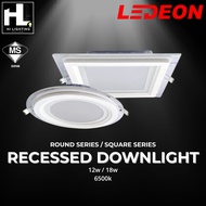 LEDEON LED Y911 Y912 Recessed Downlight 4" 12W 6" 18W Round & Square 6500K Daylight 2years Warranty 