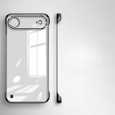 Ultra Thin Frameless Case for Iphone 17promax Air Slim Hard Shockproof Bumper Transparent Cover For 