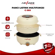 Panci Listrik Elektrik Multifungsi Advance C-360 Warmer Steamer Cooker