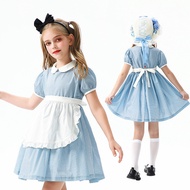 Alice Children's Costume Pastoral Farm Maid Costume Princess Dress Girl Lolita Lolita Performance Co