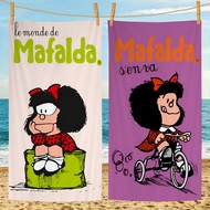 Argentina Quino Mafalda Girl Big Microfiber Beach Towels Quick Dry Towel Sand Beach Towels Pool Towe