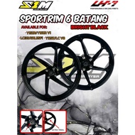 S1M 6 BATANG SPORTRIM BRIGHT BLACK  Y15ZR/Y16 V1 Abs /Y125 LC135 V8 Fi 4S 5S/SRL115Fi/ Y125 EXTRA TE