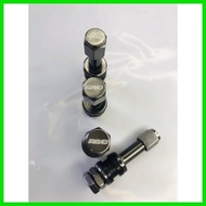 ✿ Gun Metallic Rays Pito Tubeless tire valve for motocycle and Cars