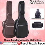 ⚡OFFER⚡RM 10mm Padded 41in Acoustic Guitar Bag Kapok Gitar Beg Akustik Double Shoulder Strap Large Front Pocket