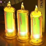 1Pc Flameless LED Candles Light Colorful Crystal Pillar Electronic Candles Night Lamp for Valentine's Day Birthday ​Decorations