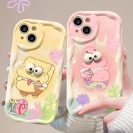 Casing Used For OPPO A5 A6 A3 Pro A5S A12 A12E A60 A3X A38 A18 A17 SpongeBob SquarePants 3D Stereosc