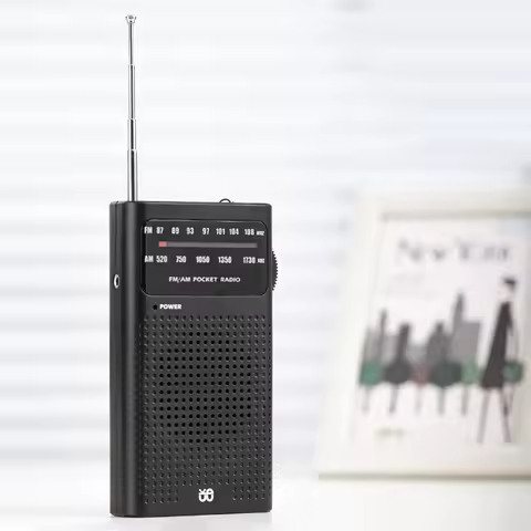 Personal Radio Battery Powered Compact Radios Player 3.5mm AUX HIFI Telescopic Antenna Best Receptio