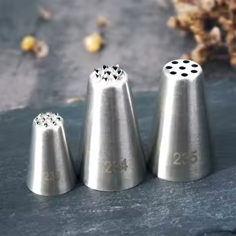 #233 234 235 Multi-Open Nozzle Tip Stainless Steel Icing Piping Nozzles Cake Cream Decorating Create