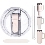 Replacement Cup Lid with Straw-Compatible with Stanley ProTour Quencher 40oz and Quencher H2.0 40oz,