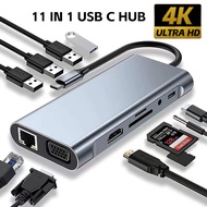 USB C 3.0 HUB 4K Type C To HDMI-compatible USB 3.0 Adapter Type C HUB 11-in-1