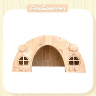 บ้านกระต่าย บ้านสัตว์เลี้ยง บ้านหลบ บ้านแมว รุ่น บ้านเห็ด บ้านหลังคาโค้ง Mushroom house [WOOD&MOOD]