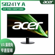 【10週年慶10%回饋】ACER SB241Y A 超薄螢幕 (24型/FHD/HDMI/喇叭/VA)