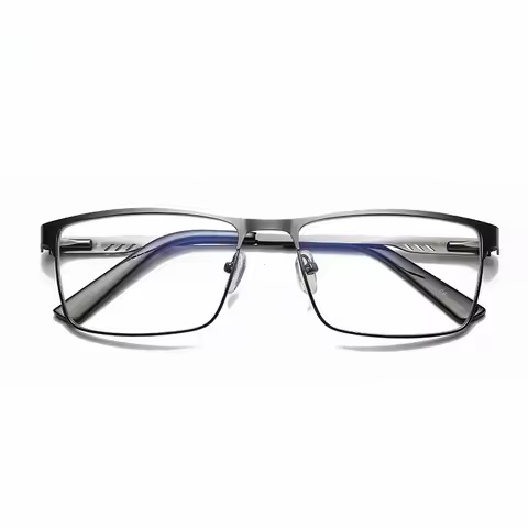 Men Square Metal Large Frame Reading Presbyopia Glasses Reader +1.25 1.5 1.75 2.0 5.0 6.0 Gafas Lect