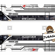 DIY Miniatur Bus STJ Kids Panda Putih Skala 30 Papercraft