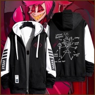 YB3 Hazbin Hotel Alastor Radio Demon anime zipper Hoodie coat jacket Unisex Top BY3