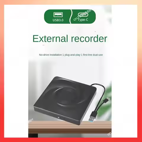 ABNR External CD/DVD Drive Portable CD DVD +/-RW Drive Optical Drive Player Reader USB 3.0 & Type-C 