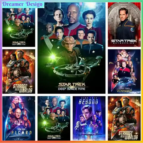Star Trek Diamond Painting Cross Stitch Embroidery 5D DIY Art Full Drill Mosaic Room Decor Pixel Hob