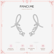 FANCIME "La Rose" Sterling Silver Satin Bar Earrings