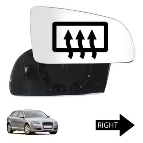 Right Heated Wing Door Mirror Glass Convex For Audi A3 8P 2003-2008 A6 05-08 A4 01-07