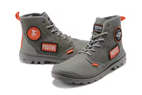 PALLADIUM Pallabrouse Sneakers Men and women non-slip High-top Military Ankle Boots Color Canvas Sho