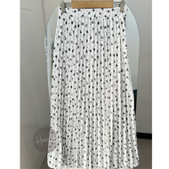 Haseena Rok Plisket Mietaa Motif Bunga Melati Mayung Biasa Style Bawahan Muslim Anti Nerawang Pleats