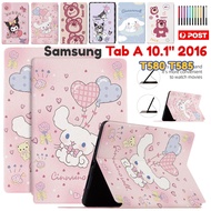 For Samsung Galaxy Tab A/A6 10.1 2016 SM-T580 SM-T585 Smart Flip Stand PU Tablet Kids Leather Case Casing Shockproof Cover