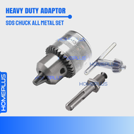 3pcs Heavy Duty SDS All Metal Drill Chuck Head Set Adapter Converter with Adaptor Key Tool for Bosch Makita GBH Drill Kepala Gerudi