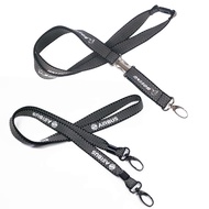 BOEING  Airbus Lanyard for Pilot License ID Holder, Wide Black Mini Plaid Style with Metal Buckle for Flight Crew Airman