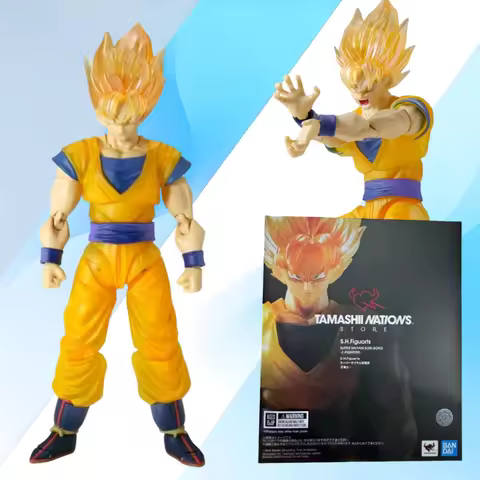 Original TAMASHII NATIONS STORE BANDAI S.H.Figuarts Super Saiyan Goku Z Warriors SHF Son Goku Dragon