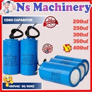 450V Motor Starting Capacitor CD60 Condenser Kapasitor 200UF/250UF/300UF/400UF Washing Machine