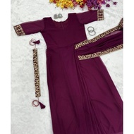 Georgette Readymade Gown Saree S to XL