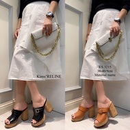 Ks.3215 9cm thick heels matte material / 9cm chungky heels