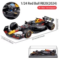 Bburago 1:24 2024 F1 Red Bull Austi GP RB20 1 Max Verstappen 1 Formula Racing Diecast Alloy Collecti