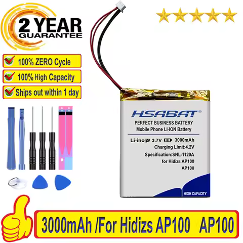 Top Brand 100% New 3000mAh Battery for Hidizs AP200 AP100 AP300 AP80 A90 A60 AP60 PRO Player Batteri