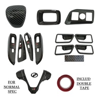 PERODUA AXIA 2014-2022 CARBON DESIGN CAR ACCESSORIES GARNISH KERETA AXIA FULL SET