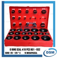 O RING SEAL KIT SET ORING RUBBER RUBBER RING SEALING CAR MOTORCYCLE 419 PCS R01-R32 BLACK
