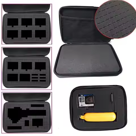 DIY Travel Storage Box Collection Foam Portable Shockproof for GoPro SJCAM DJI OSMO EKEN SJCAM Actio