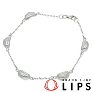 Tiffany Bean 5圖案手鍊（腕圍：約 18 厘米，寬度：約 0.4 厘米），SV925，拋光，成色極佳 [二手]