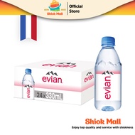 Evian Natural Mineral Water 330ml x24 -Shiok Mall