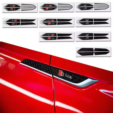 2PCS For AUDI Sline Quattro TT RS S3 S4 S5 A3 A4 A5 A6 S6 S A3 A5 A6 ABS Car Side Fender Wings S5 SL